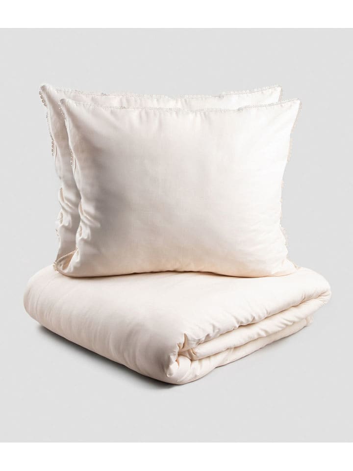 Homla Komplet pościeli "Nerinia" w kolorze beżowym - 200 x 160 cm rozmiar: onesize