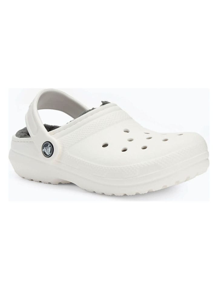Crocs Chodaki "Classic Lined" w kolorze biało-szarym rozmiar: 36/37
