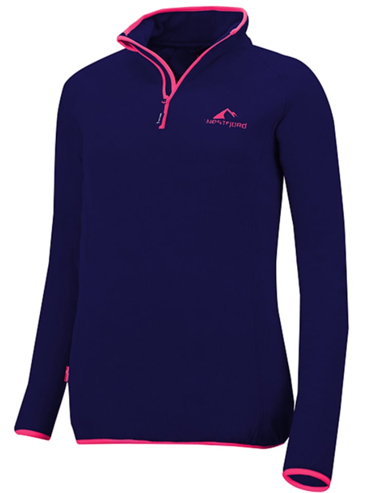 Westfjord Bluza polarowa "Hekla" w kolorze granatowo-różowym rozmiar: L