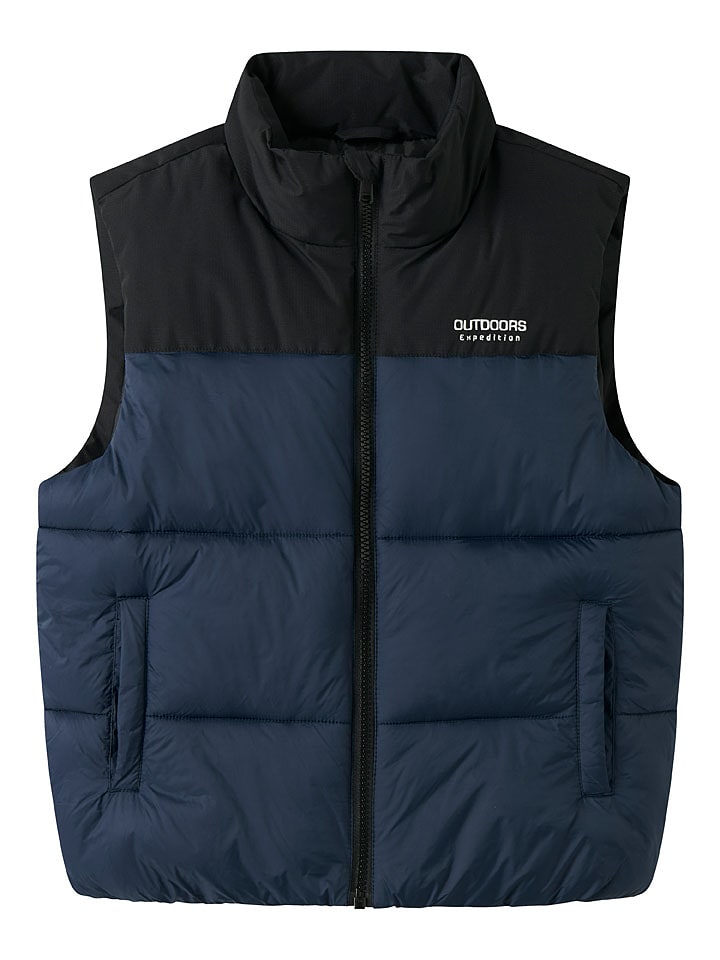 name it Kamizelka pikowana "Mole" w kolorze czarno-granatowym rozmiar: 140