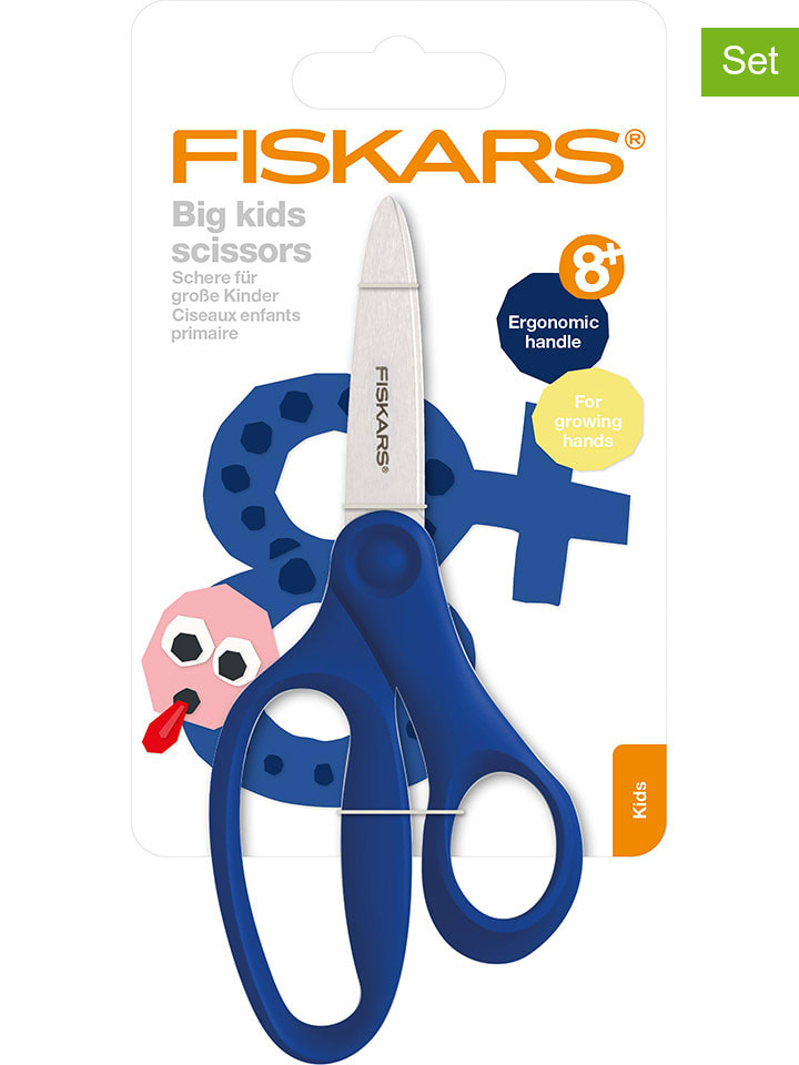 Fiskars Nożyczki w kolorze niebieskim dla dzieci - wys. 15 cm - 8+ rozmiar: onesize