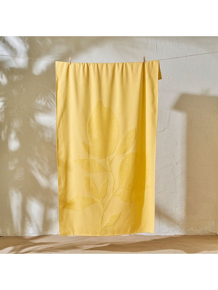 BELLA MAISON Ręcznik plażowy "Lemoncello" w kolorze żółtym - 150 x 70 cm rozmiar: onesize