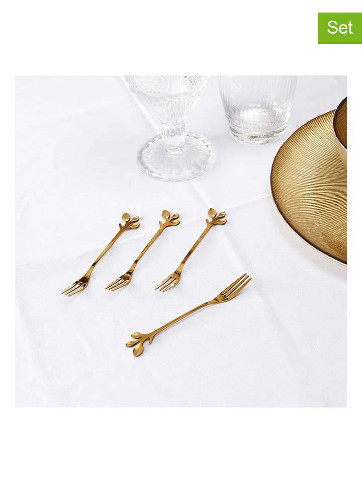 every ware Widelczyki (4 szt.) w kolorze złotym - dł. 12 cm rozmiar: onesize