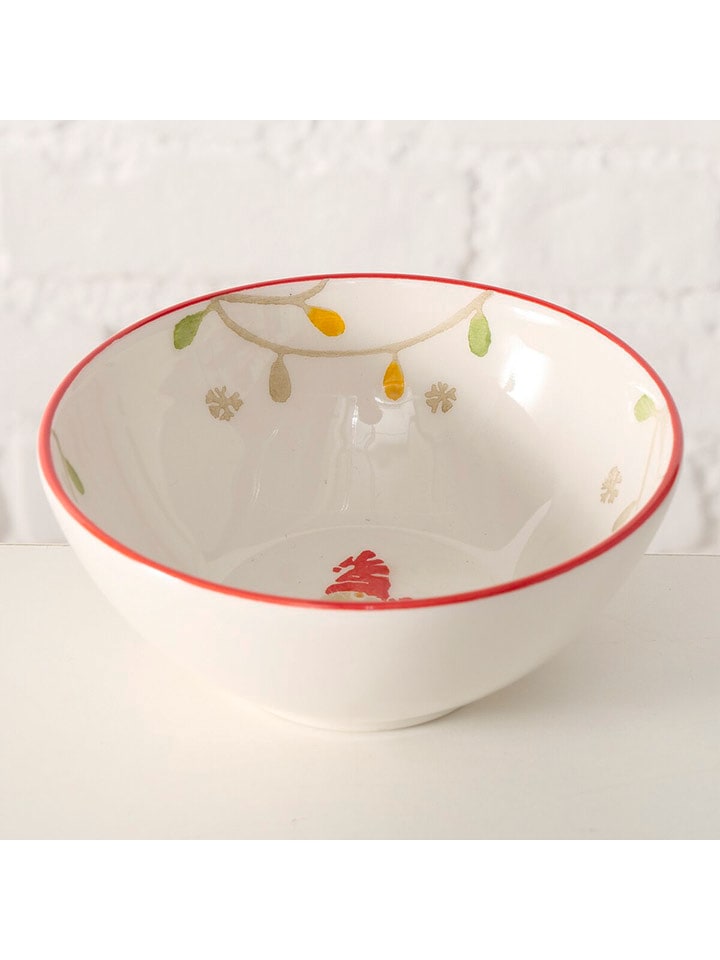 Boltze Miska "Noelo" w kolorze biało-czerwono-żółtym na musli - Ø 14 cm rozmiar: onesize