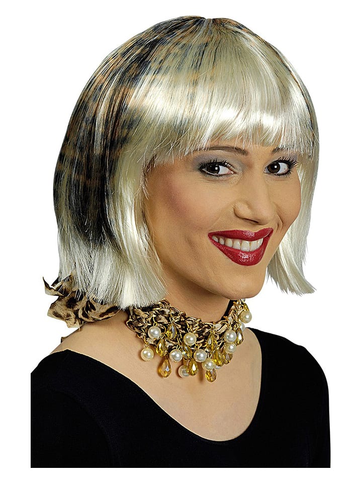 CHAKS Peruka "Bob" w kolorze biało-czarnym rozmiar: onesize