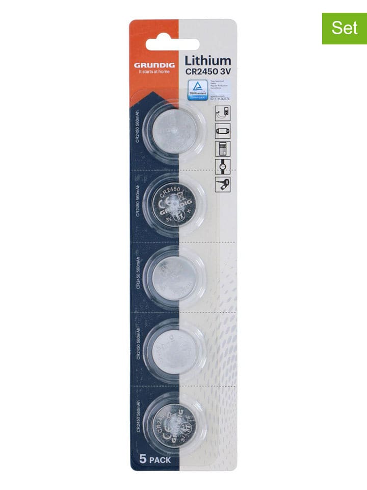 GRUNDIG Baterie guzikowe (2x 5 szt.) - CR2450 rozmiar: onesize