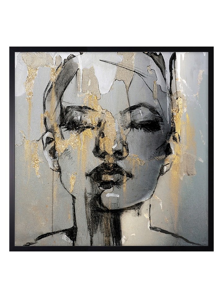 Ars Longa Druk artystyczny "Elegant Woman Portrait" w ramce - 70 x 70 cm rozmiar: onesize