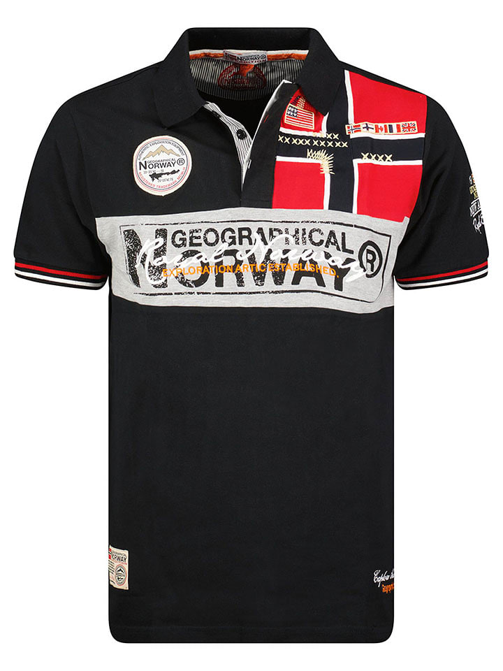 Geographical Norway Koszulka polo "Kidney" w kolorze czarnym rozmiar: 116