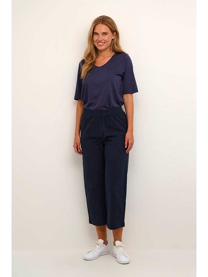 Kaffe Spodnie w kolorze granatowym rozmiar: 34