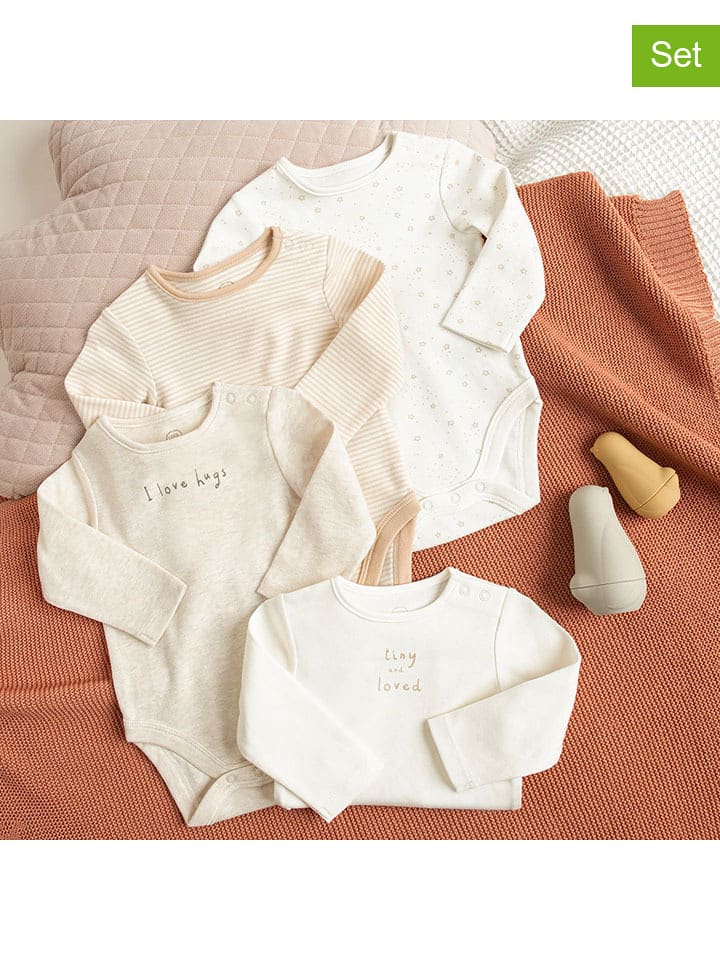 COOL CLUB Body (4 szt.) w kolorze kremowym rozmiar: 68