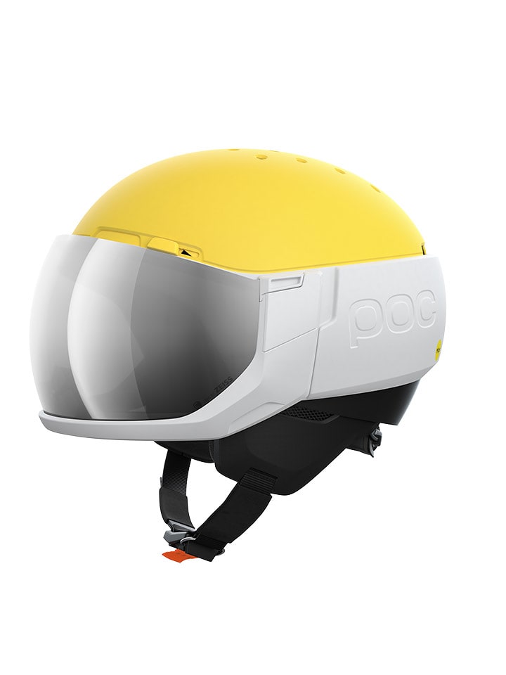 POC Kask narciarski "Levator MIPS" w kolorze biało-żółtym rozmiar: 59-62 cm