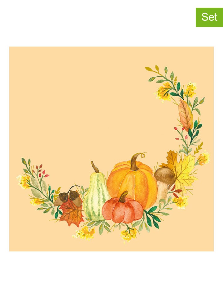 ppd Serwetki (40 szt.) "Pumpkin Flair" w kolorze pomarańczowym rozmiar: onesize