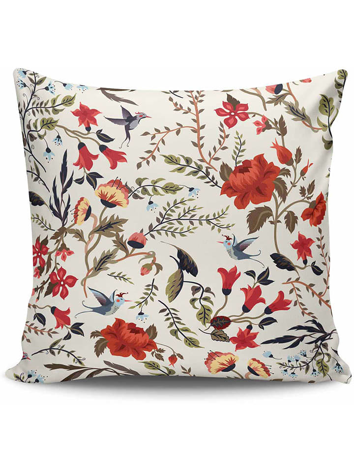 ABERTO DESIGN Poduszka w kolorze czerwono-kremowym rozmiar: 43x43 cm