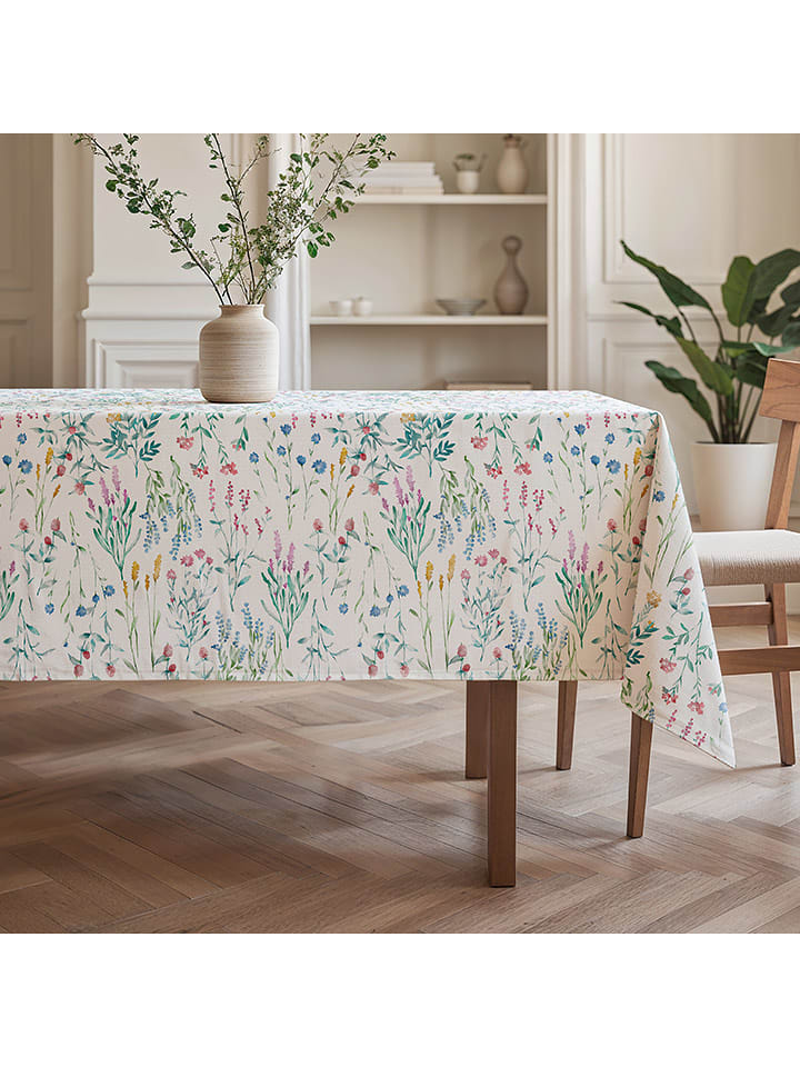 Mint Rugs Obrus "Floral And Tropical Elinor" w kolorze biało-zielono-niebieskim rozmiar: 155x300 cm