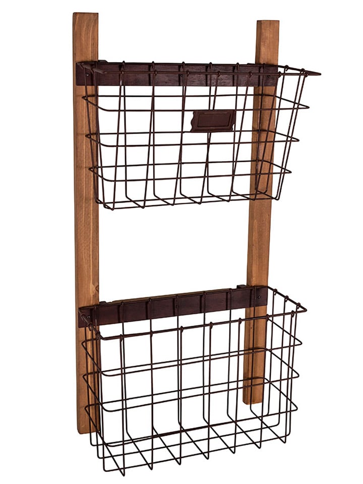 Anticline Regał ścienny w kolorze brązowo-czarnym - 30,5 x 59,5 x 14 cm rozmiar: onesize