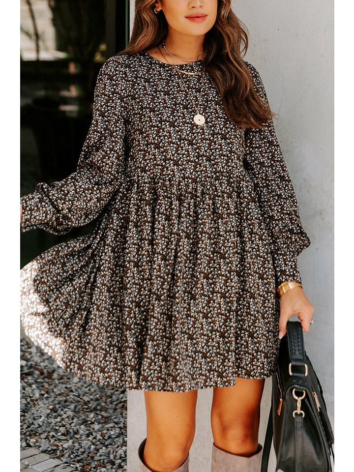 Milan Kiss Sukienka w kolorze czarno-brązowo-białym rozmiar: S