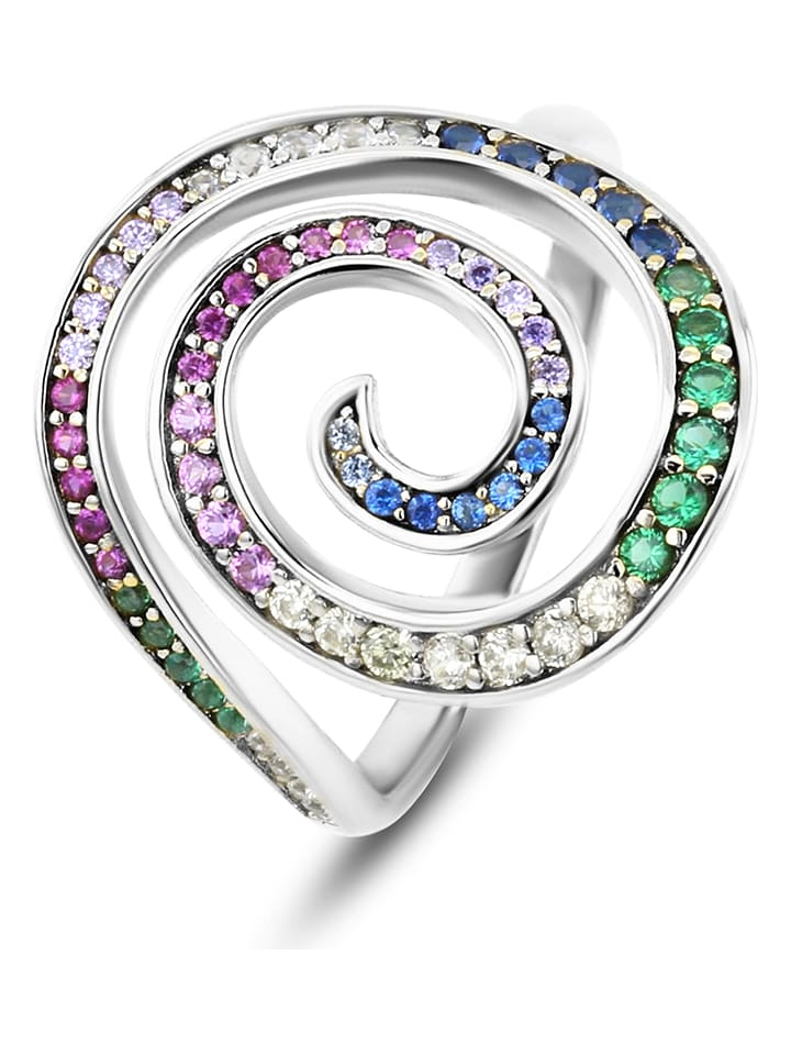 DI GIORGIO Srebrny pierścionek z cyrkoniami rozmiar: 58