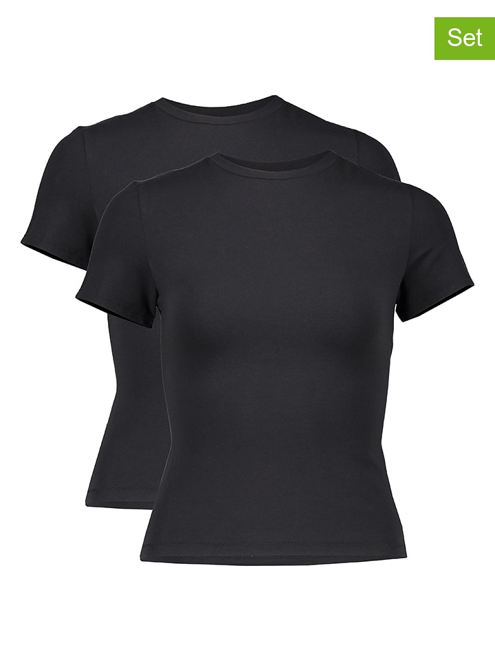 Skims Koszulki (2 szt.) w kolorze czarnym rozmiar: M