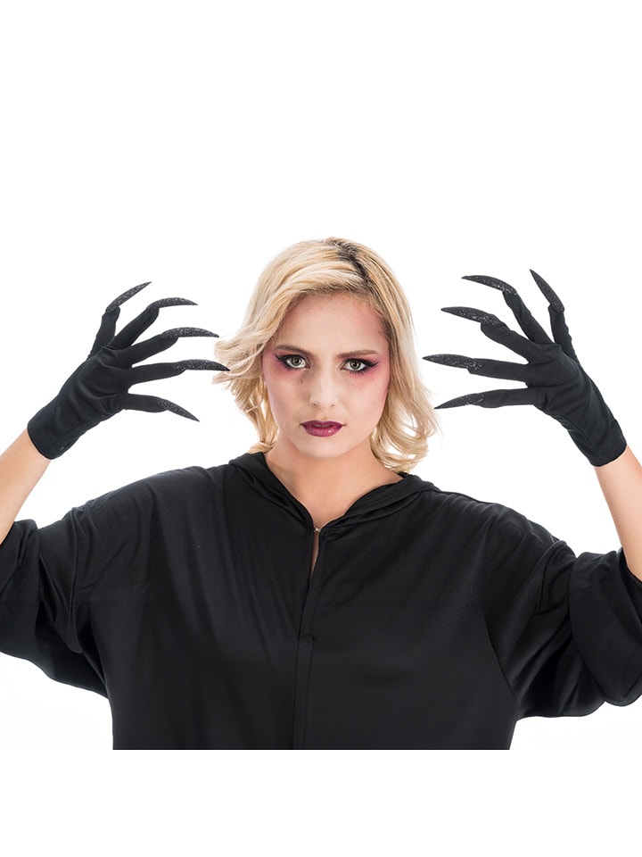 CHAKS Rękawiczki kostiumowe "Nails" w kolorze czarnym rozmiar: onesize