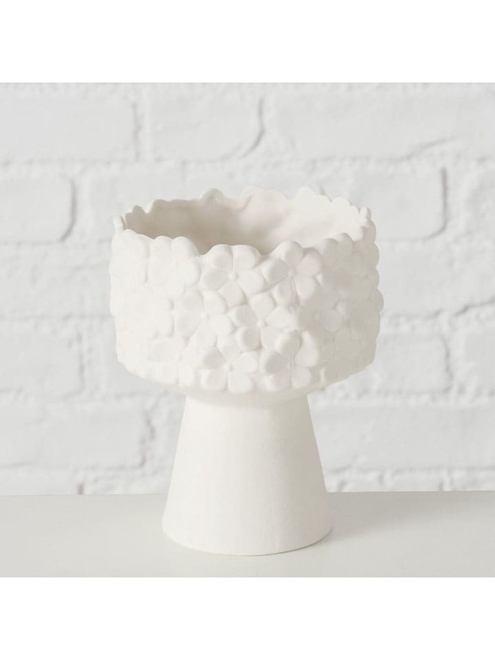 Boltze Wazon "Margrit" w kolorze białym - wys. 14 cm rozmiar: onesize