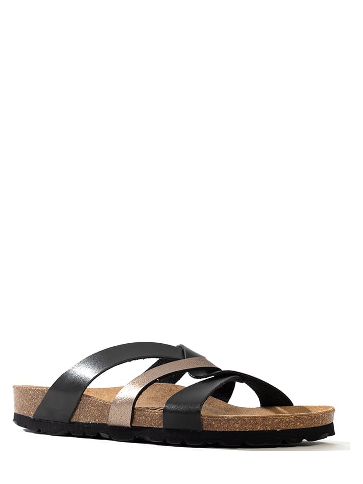 Sunbay Klapki "Albury" w kolorze czarno-złotym rozmiar: 38