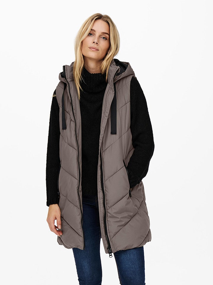 JDY Kamizelka pikowana w kolorze oliwkowym rozmiar: S