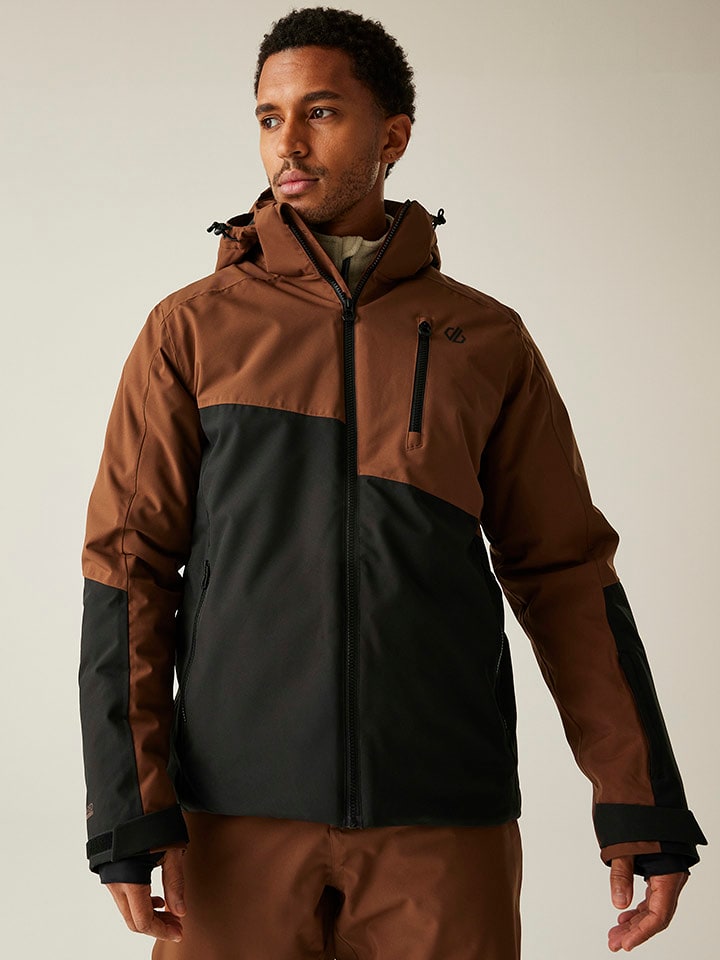 Dare 2b Kurtka narciarska "Halfpipe III" w kolorze jasnobrązowo-czarnym rozmiar: XL