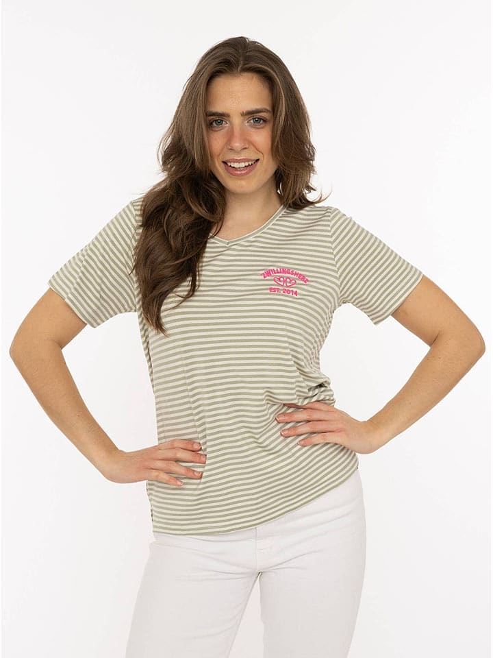 Zwillingsherz Koszulka "Zwillingsherz" w kolorze beżowym rozmiar: XXL