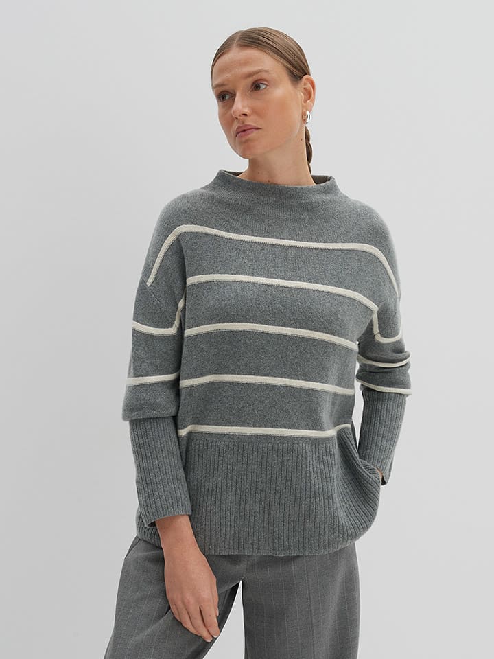 Someday Sweter "Tanalynn" w kolorze kremowo-szarym rozmiar: 42