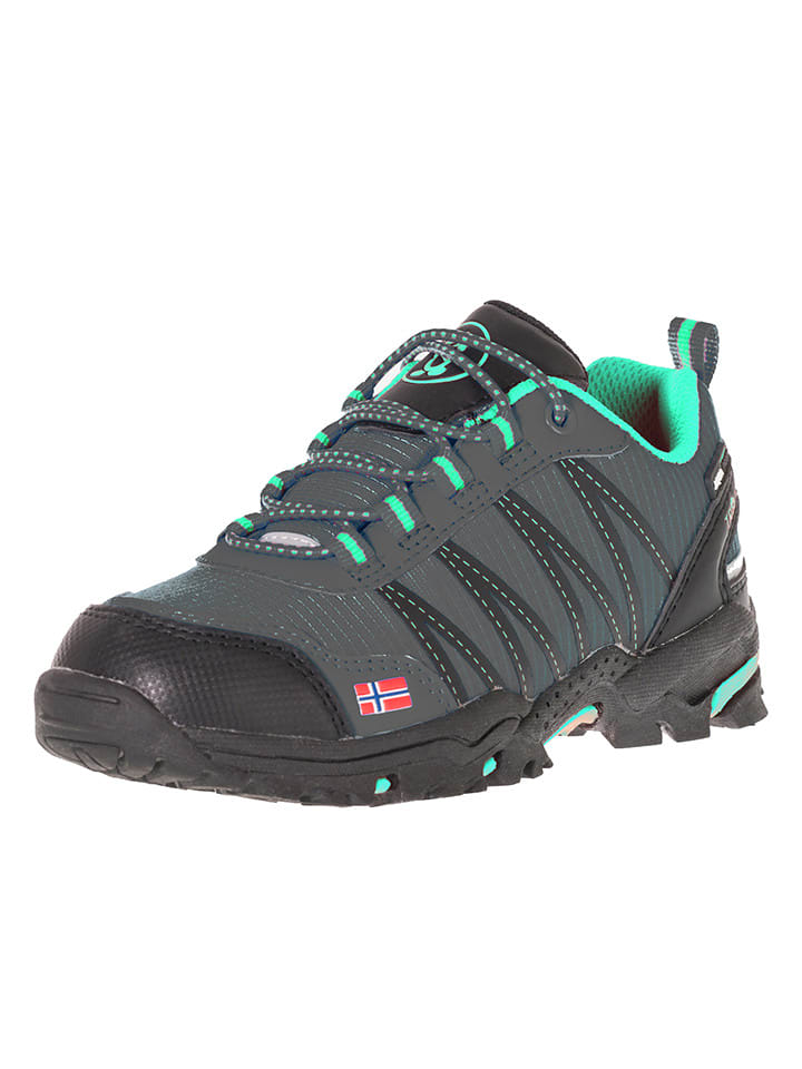 Trollkids Buty trekkingowe "Trolltunga Hiker Low" w kolorze zielono-szarym rozmiar: 29