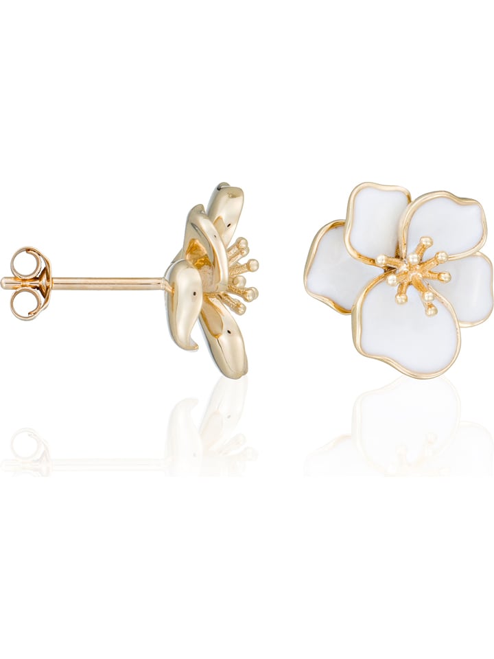 DIAMANTA Złote kolczyki-wkrętki "Orchidée" rozmiar: onesize