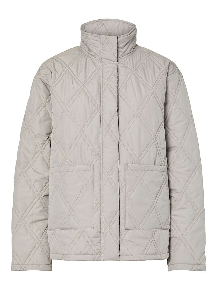 Pieces Kurtka pikowana "Mista" w kolorze jasnoszarym rozmiar: XS