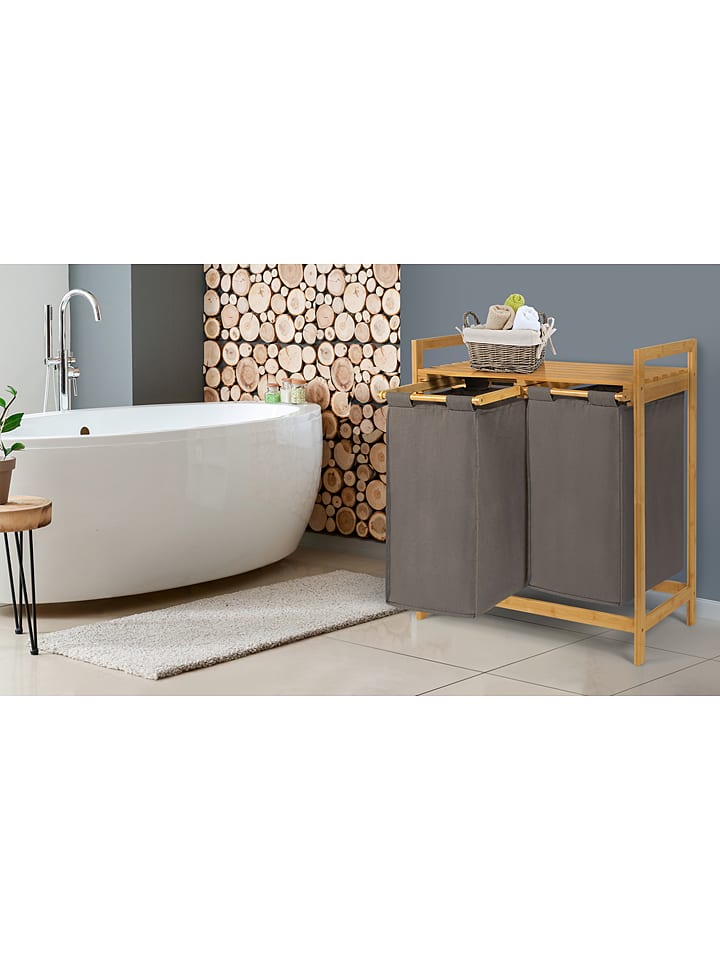 IDOMYA Essentials Kosz w kolorze jasnobrązowo-szarym na pranie - 64 x 73 x 33 cm rozmiar: onesize