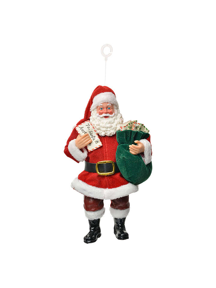 Clayre & Eef Zawieszka dekoracyjna w kolorze czerwonym - wys. 17 cm rozmiar: onesize