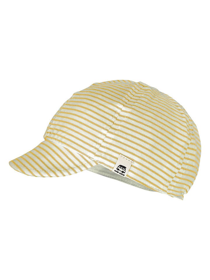 MaxiMo Czapka "Stripes" w kolorze żółto-kremowym rozmiar: 45 cm