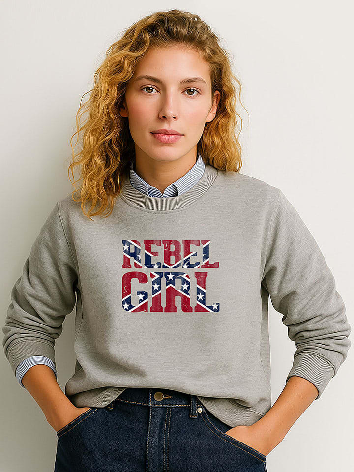 WOOOP Bluza "Rebel girl" w kolorze szarym rozmiar: XXL