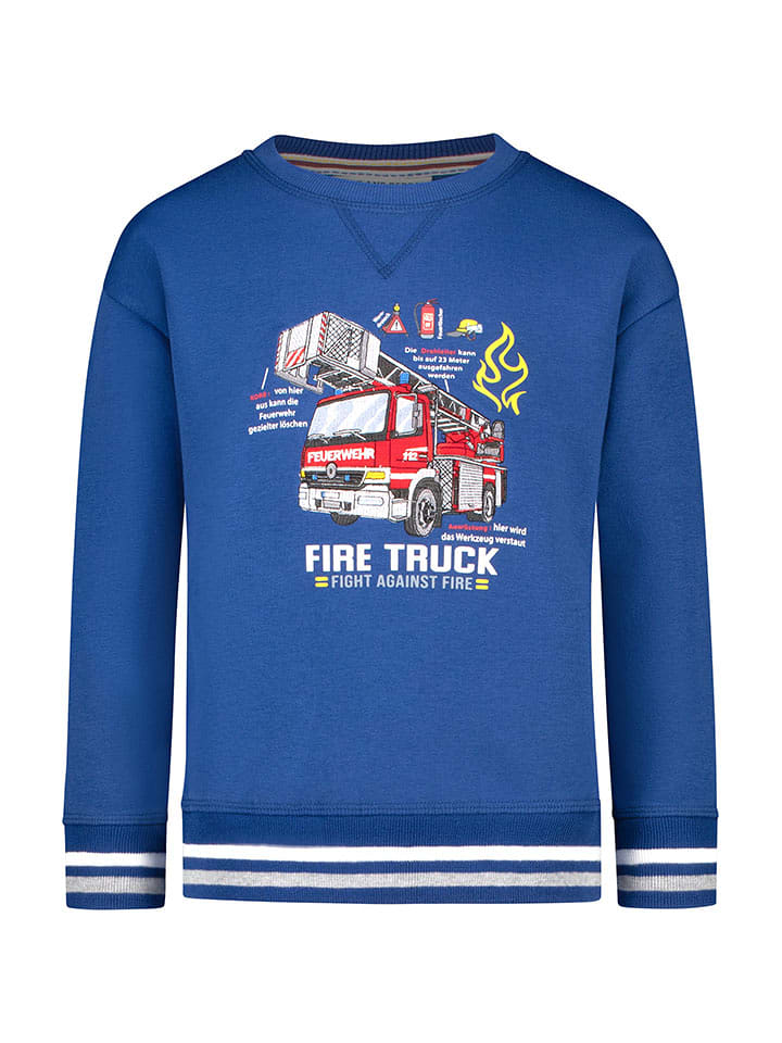 Salt and Pepper Bluza "Fire truck" w kolorze niebieskim rozmiar: 116/122