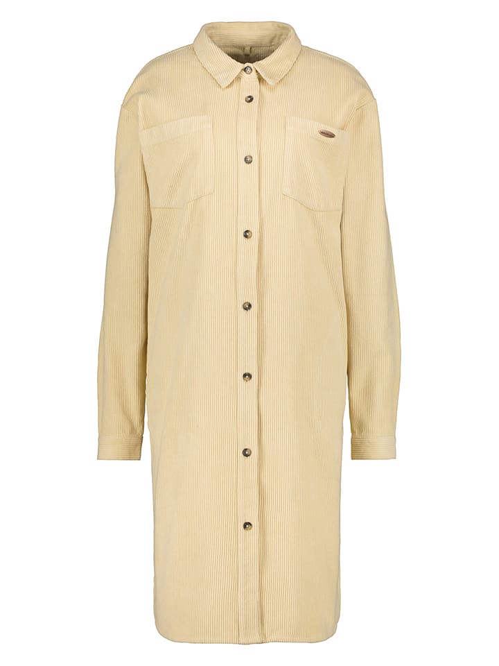 alife and kickin Sukienka koszulowa "Liberta" w kolorze kremowym rozmiar: M