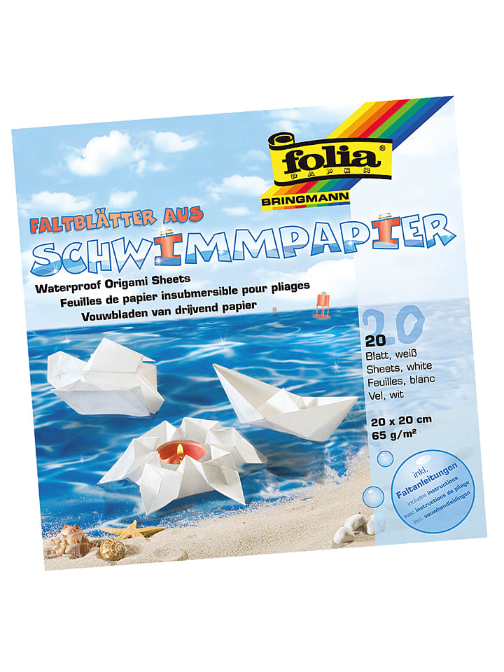folia PAPER Papier wodoodporny (20 szt.) w kolorze białym - 20 x 20 cm rozmiar: onesize