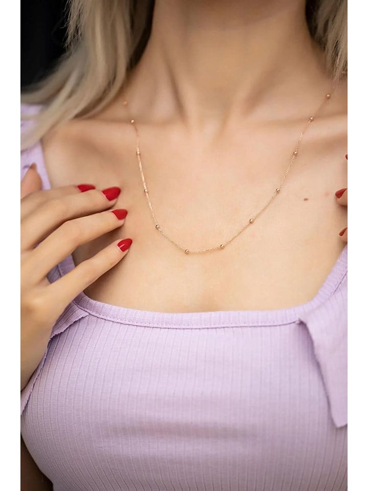 Miu Silver Pozłacany naszyjnik z elementami ozdobnymi - dł. 42 cm rozmiar: onesize