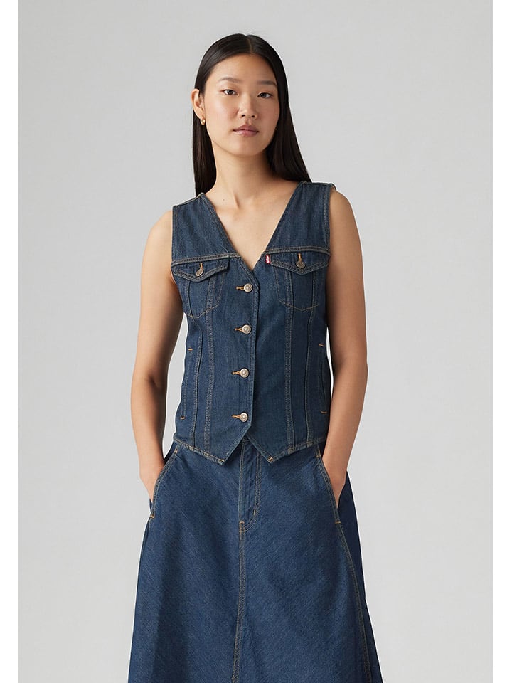 Levi's Top dżinsowy w kolorze granatowym rozmiar: S
