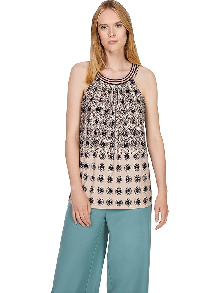 Heine Top w kolorze beżowo-czarnym rozmiar: 46