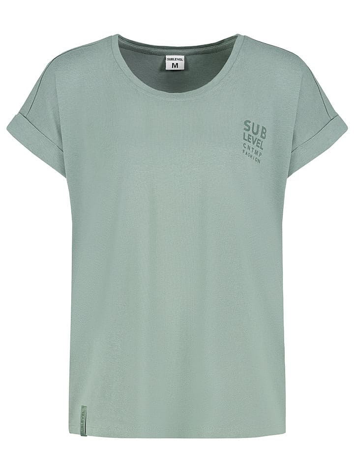 Sublevel Koszulka "Lina" w kolorze miętowym rozmiar: XS