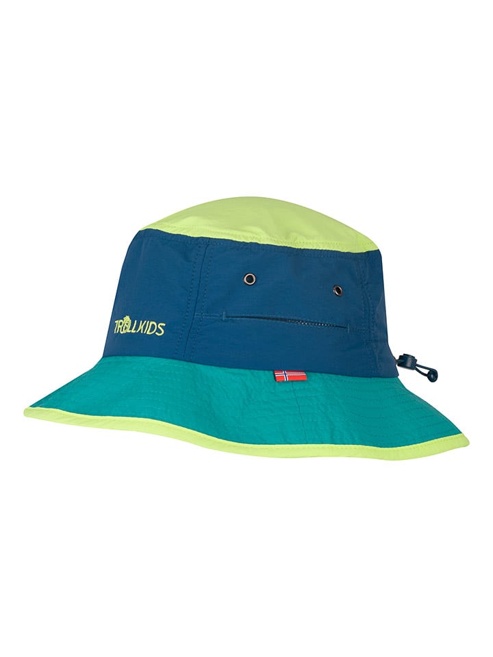 Trollkids Kapelusz "Trollfjord" w kolorze niebiesko-zielonym rozmiar: 48-52 cm