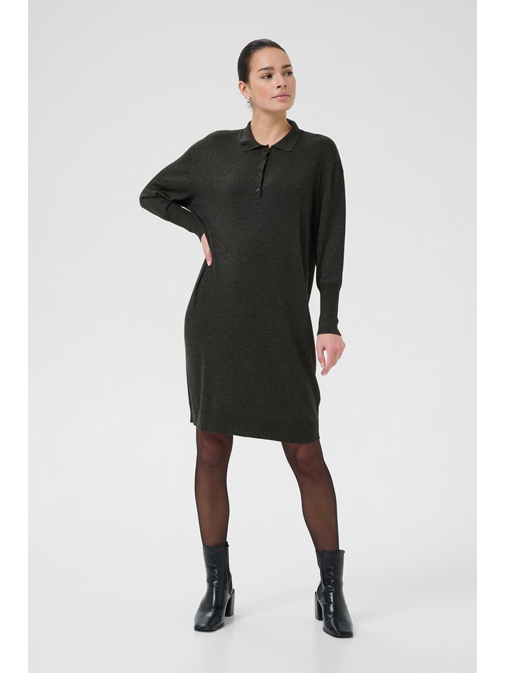 Kaffe Sukienka dzianinowa w kolorze khaki rozmiar: XL