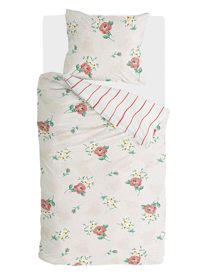 Walra Komplet pościeli "Red Roses" w kolorze kremowym rozmiar: 240x220 cm