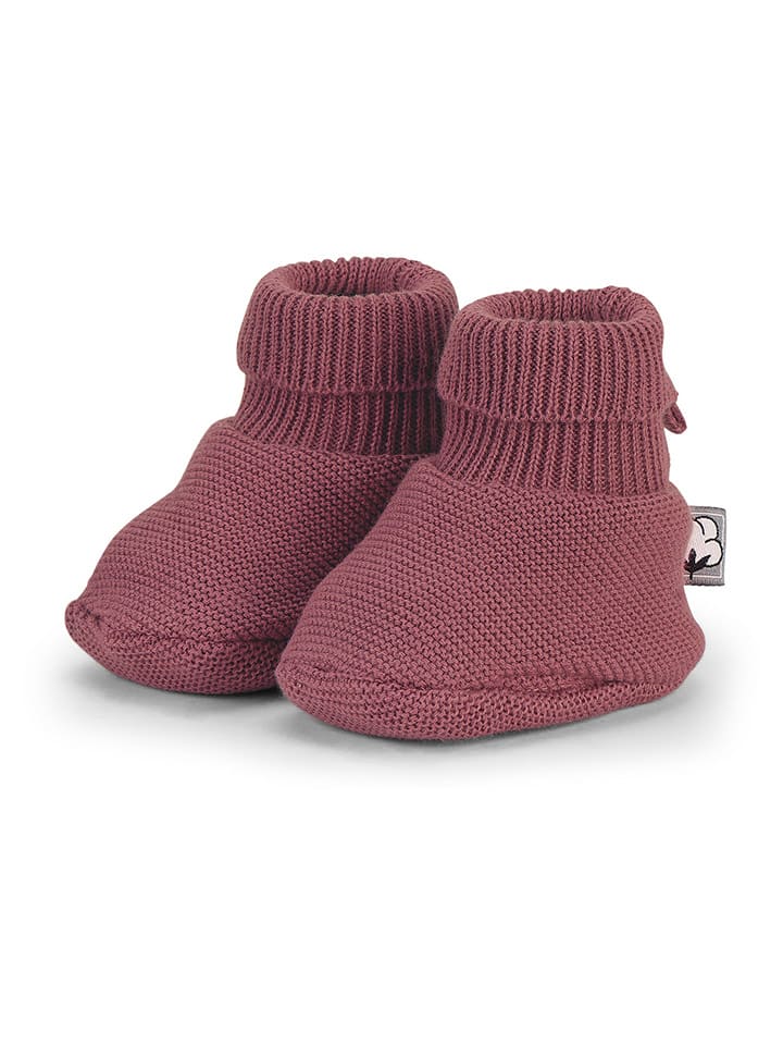 Sterntaler Dzianinowe kapcie w kolorze ciemnoróżowym rozmiar: 14