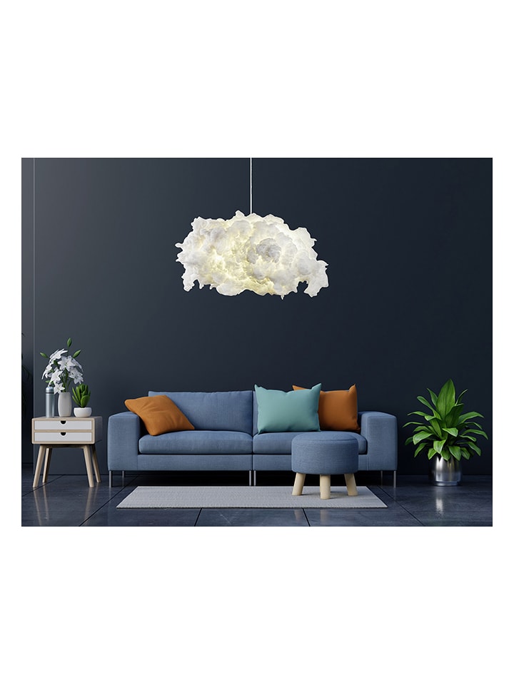 Opviq Lampa wisząca w kolorze białym - wys. 80 x Ø 60 cm rozmiar: onesize