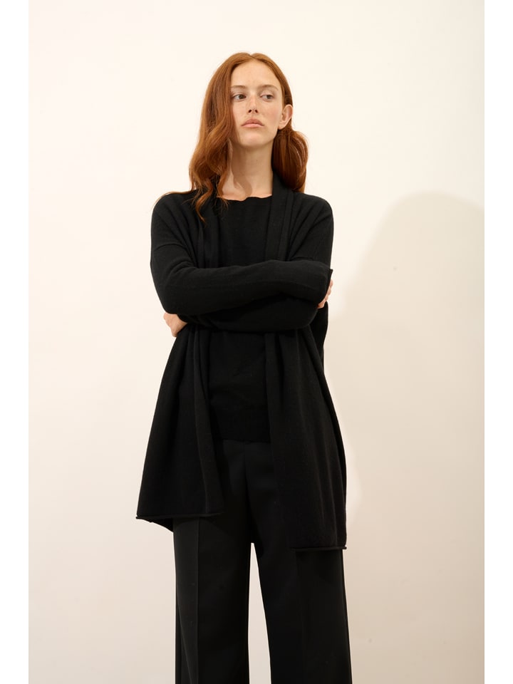 Just Cashmere Kaszmirowy kardigan "Maddie" w kolorze czarnym rozmiar: S