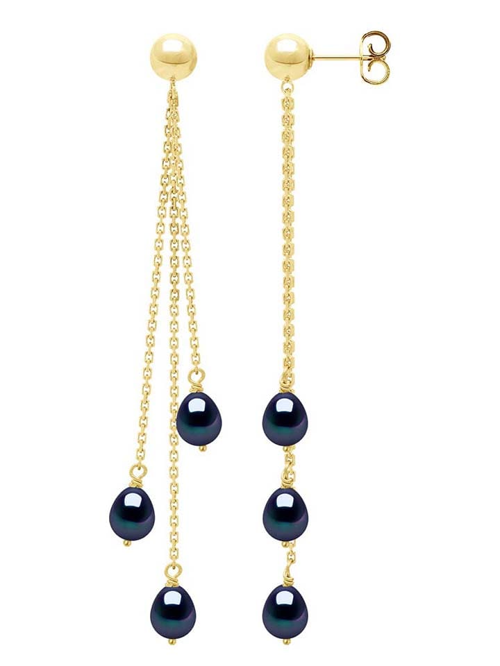 Pearl Addict Złote kolczyki-wkrętki z perłami rozmiar: onesize